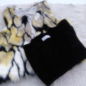 Yellow Faux Fur Vest